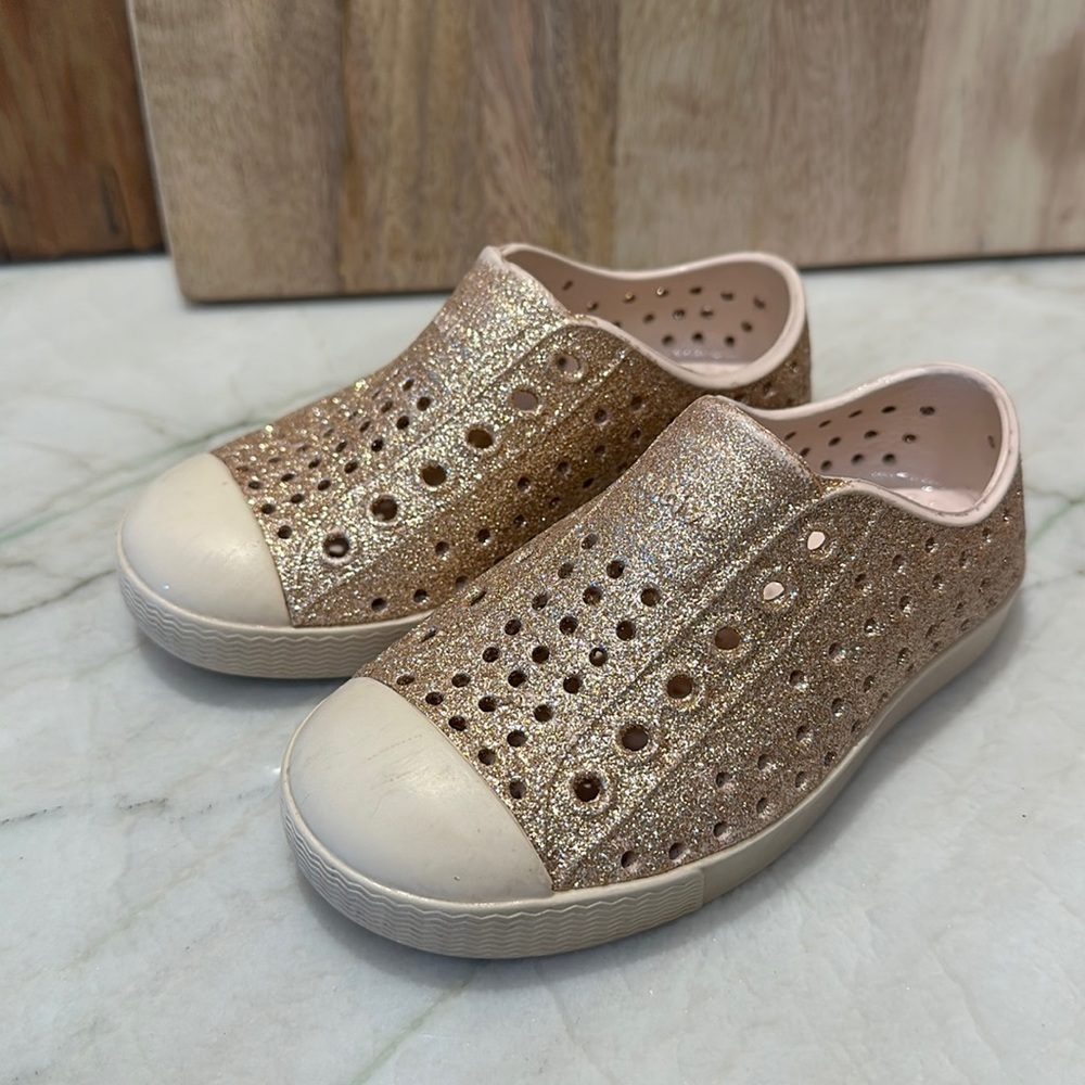 Native Shoes Toddler 7 - C7 - Rose Gold Glitter